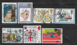 1980-1986 GREAT BRITAIN Lot Of 7 USED STAMPS CV $3.60 - Gebraucht