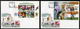 Guinea Bissau 2022, 75t India Independence, Gandhi, 4val In BF+BF In 2FDC - Covers