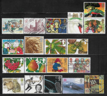 1990-1999 GREAT BRITAIN Lot Of 19 USED STAMPS CV $16.55 - Gebruikt