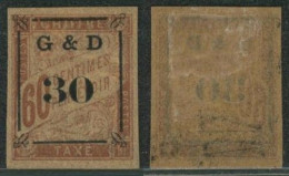Colonies Françaises - Guadeloupe (timbre-taxe) Yv N°13* Neuf Charniéré 30 Sur 60ctm. Signé - Neufs