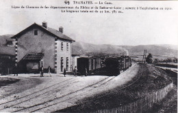 Photo - 69 - Rhone  TRAMAYES - La Gare - Ligne De Chemin De Fer Departementaux Du Rhone Et De Saone Et Loire  - Retirage - Non Classés