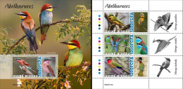 Guinea Bissau 2022, Animals, Bee_eaters, 3val In BF +BF - Uccelli Canterini Ed Arboricoli