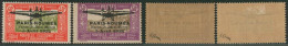 Colonies Françaises - Nouvelle-Calédonie(poste Aérienne) : Yv N°Pa1 & 2* Neuf Charniéré Signé Brun / 1er Liason Aérienne - Neufs