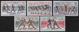 CONGO - 75EME ANNIVERSAIRE DES PREMIERS JEUX OLYMPIQUES MODERNES - PA 129 A 133 - NEUF** MNH - Ete 1896: Athènes