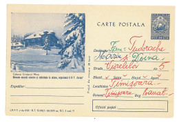 IP 63 - 0858q MOUNTAIN, Cottage Cristianul Mare, Romania - Stationery - Used - 1963 - Interi Postali