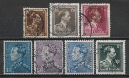1936-1951 BELGIUM Set Of 7 USED STAMPS (Scott # 283,285,288,295,296,305,352) CV $6.30 - 1936-1951 Poortman