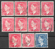 1952 BELGIUM Set Of 11 USED STAMPS (Scott # 447,448) - Gebruikt