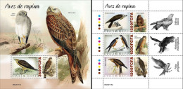 Guinea Bissau 2022, Animals, Birds Of Prey I, 3val In BF +BF - Aigles & Rapaces Diurnes