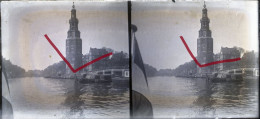 Glasplaat. Montelbaenstoren, Amsterdamse Toren Uit 1516 Aan De Oudeschans. Amsterdam - Glass Slides