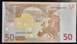 1 X 50€ Euro Draghi R052F1 E00100624953 - UNC Slovakia Slowakei - 50 Euro