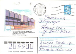 Soviet Union:Russia:USSR:Cover, Estonia:Tartu University Library, Tartu Cancellation 1987 - Covers & Documents