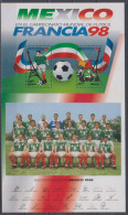 MEXICO 1998 FOOTBALL WORLD CUP S/SHEET AND 2 STAMPS - 1998 – Francia