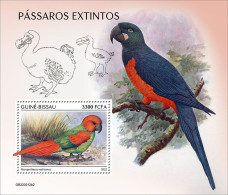 Guinea Bissau 2022, Animals, Extinct Birds, Parrots, BF - Papegaaien, Parkieten