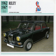 Fiche  -  Voiture Populaire -  Riley Elf  (1964)  -  Carte De Collection - Voitures