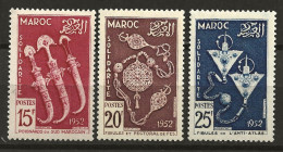 MAROC Colo:, *, N° YT 320 à 322, Série, Ch., TB - Neufs