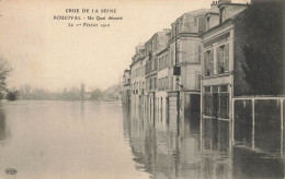 Bougival * Crue De La Seine * Un Quai Dévasté , Le 1er Février 1910 * Commerces Magasins - Bougival