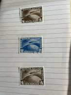 Reich, Zeppelins 438/439 And 458. Cancel Uncontrollable Catalogue Value Ca. 1250 (* Taken), Special Price 70 - Airmail & Zeppelin