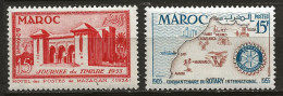 MAROC Colo:, **, N° YT 343 Et 344, TB - Ongebruikt