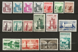 MAROC Colo:, **, N° YT 345 à 361, Série, TB - Unused Stamps