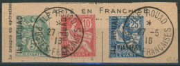 Colonies Françaises - Ile Rouad : Yv N°1/3 Sur Fragment Obl S.C. "Ile Rouad, Poste Françaises" (Luxe). Signé - Autres & Non Classés