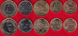 Brazil Set Of 5 Coins: 5 Centavos - 1 Real 2007-2008 UNC - Brasil