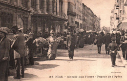 Nice : Marché Aux Fleurs, Façade De L'opéra - Mercati, Feste