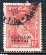 ARGENTINA 1938 1954 OFFICIAL STAMPS SERVICE SERVICIO OFICIAL OVERPRINTED 10c USED USADO - Oficiales