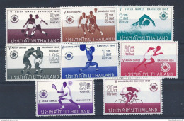 1966 Tailandia - SG 535-542 Giochi Asiatici 8 Valori MNH** - Thailand