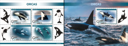 Guinea Bissau 2022, Animals, Orcas I, 4val In BF+BF - Balene