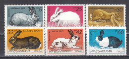 Bulgaria 1986 - Rabbits - Different Races, Mi-Nr. 34447A/52A, Perforated, MNH** - Neufs
