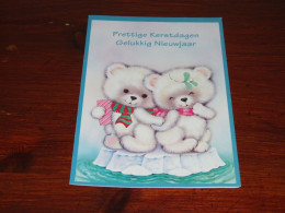 73908-   DOUBLE CARD CA. 10,5 X 15,5 CM. -  BEREN / BEARS / BÄREN / OURS / ORSI / TEDDYBEARS - Spielzeug & Spiele