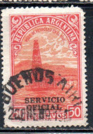 ARGENTINA 1945 1946 OFFICIAL STAMPS SERVICE SERVICIO OFICIAL OVERPRINTED 50c USED USADO - Servizio