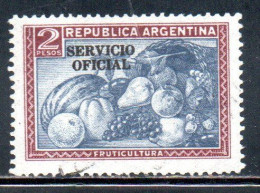 ARGENTINA 1945 1946 OFFICIAL STAMPS SERVICE SERVICIO OFICIAL OVERPRINTED 2p USED USADO - Service