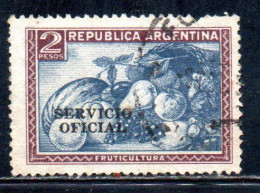 ARGENTINA 1945 1946 OFFICIAL STAMPS SERVICE SERVICIO OFICIAL OVERPRINTED 2p USED USADO - Dienstzegels