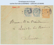 Entier FRANCE - Enveloppe Date ??  Oblitéré Vers La Suisse - 15c Mouchon Primitif Orange - Standard Covers & Stamped On Demand (before 1995)