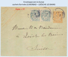 Entier FRANCE - Enveloppe Date ??  Oblitéré Vers La Suisse - 15c Mouchon Primitif Orange - Sobres Tipos Y TSC (antes De 1995)