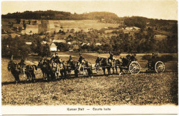 11- 3067 - Suisse - Militaria -  Train D' Artillerie à 8 Chevaux -  Kurzer Half  -   Courte Halte - Court