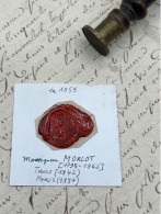 CACHET CIRE ANCIEN - Sigillographie - SCEAUX - WAX SEAL - 1855 MONSEIGNEUR MORLOT - Stempels