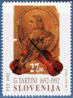 Slovenia 1992 Tartini 1 Value Music Composer, Violin, - Musik