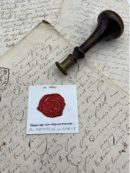 CACHET CIRE ANCIEN - Sigillographie - SCEAUX - WAX SEAL - 1860 Du MOTHIER De La FAYETIE - Timbri