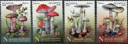 Belarus 2022. Poisonous Mushrooms Of Belarus (MNH OG) Set Of 4 Stamps - Bielorussia