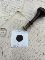 CACHET CIRE ANCIEN - Sigillographie - SCEAUX - WAX SEAL - 1880 MOULLART Baron De VILMAREST - Cachets