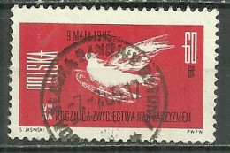 POLAND Oblitéré 1436 Anniversaire De La Paix Colombe Oiseau Bird - Usados