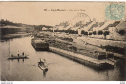 D77  SAINT MAMMÈS  Quai Sur La Seine  ......  Avec Péniches - Saint Mammes