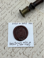 CACHET CIRE ANCIEN - Sigillographie - SCEAUX - WAX SEAL - EVEQUE DE SEEZ 1740 Louis F Néel De CRISTOT - Seals