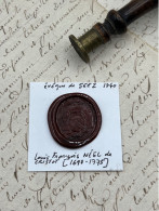 CACHET CIRE ANCIEN - Sigillographie - SCEAUX - WAX SEAL - EVEQUE DE SEEZ 1740 Louis F Néel De CRISTOT - Stempels