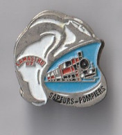 PIN'S   THEME POMPIERS  DE  LAMASTRE  DANS L'ARDECHE   PIN'S  RARE - Brandweerman