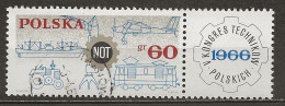 POLAND Oblitéré 1505 Congrès National Technique Avion Train Bateau - Used Stamps