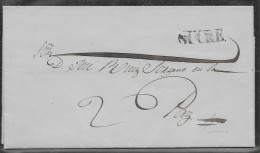 Bolivia 1848, Folded Letter Sucre To La Paz (SN 2823) - Bolivia