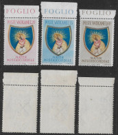 Vaticano Vatican 1954 Chiusura Anno Mariano Bordo Sa N.189-191 Completa Nuova Integra MNH ** - Unused Stamps